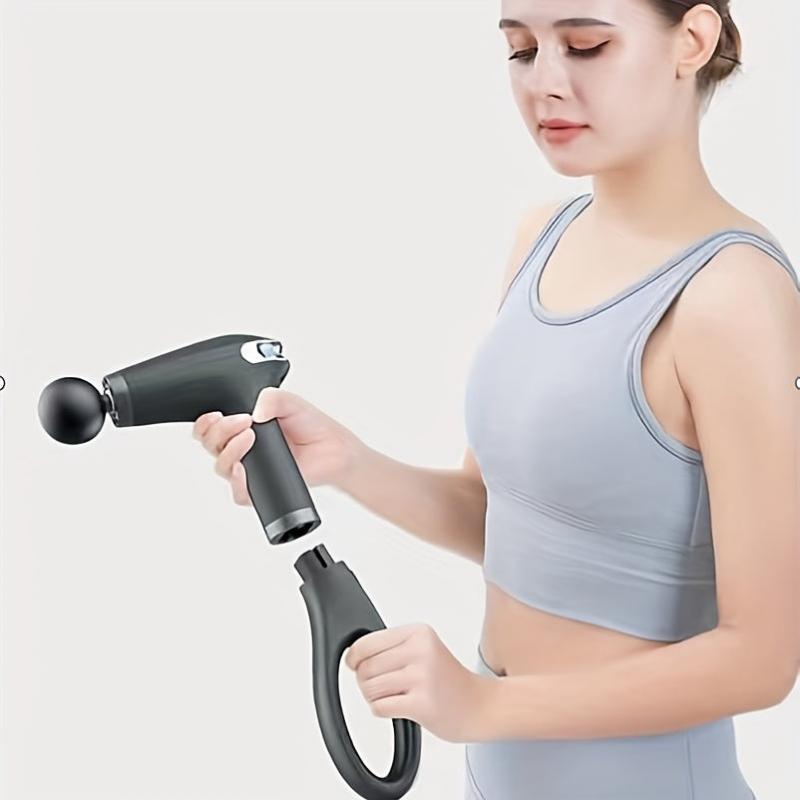 Long Handle Massage Gun 4 Massage Heads Deep Tissue Body Massager