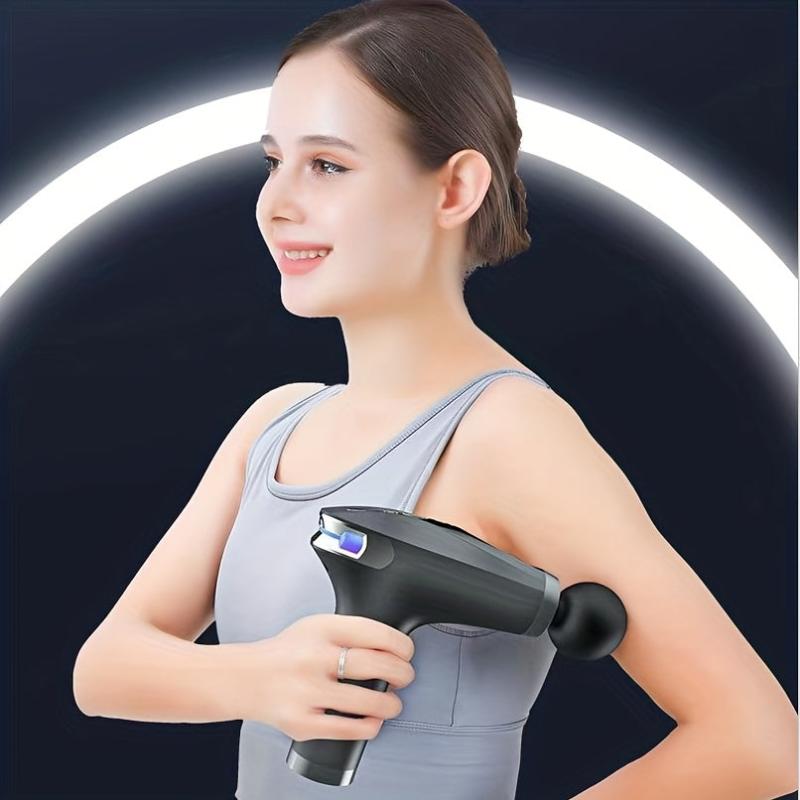 Long Handle Massage Gun 4 Massage Heads Deep Tissue Body Massager