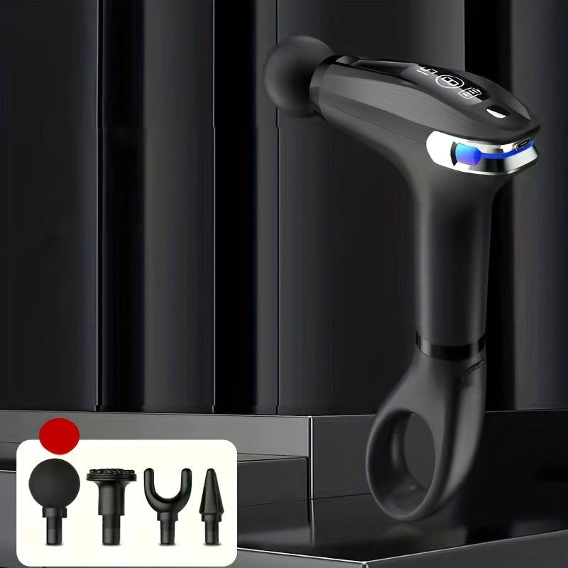 Long Handle Massage Gun 4 Massage Heads Deep Tissue Body Massager