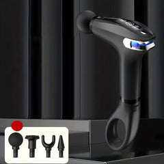 Long Handle Massage Gun 4 Massage Heads Deep Tissue Body Massager