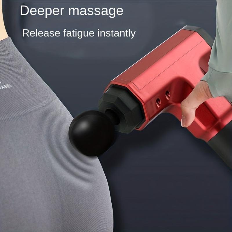 Mini Massage Gun 4 Heads Rechargeable Cordless Handheld Deep Tissue Percussion