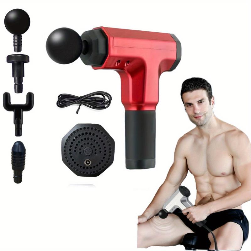 Mini Massage Gun 4 Heads Rechargeable Cordless Handheld Deep Tissue Percussion
