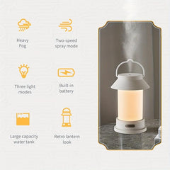 Vintage Lantern Facial Moisturizing Device With Light