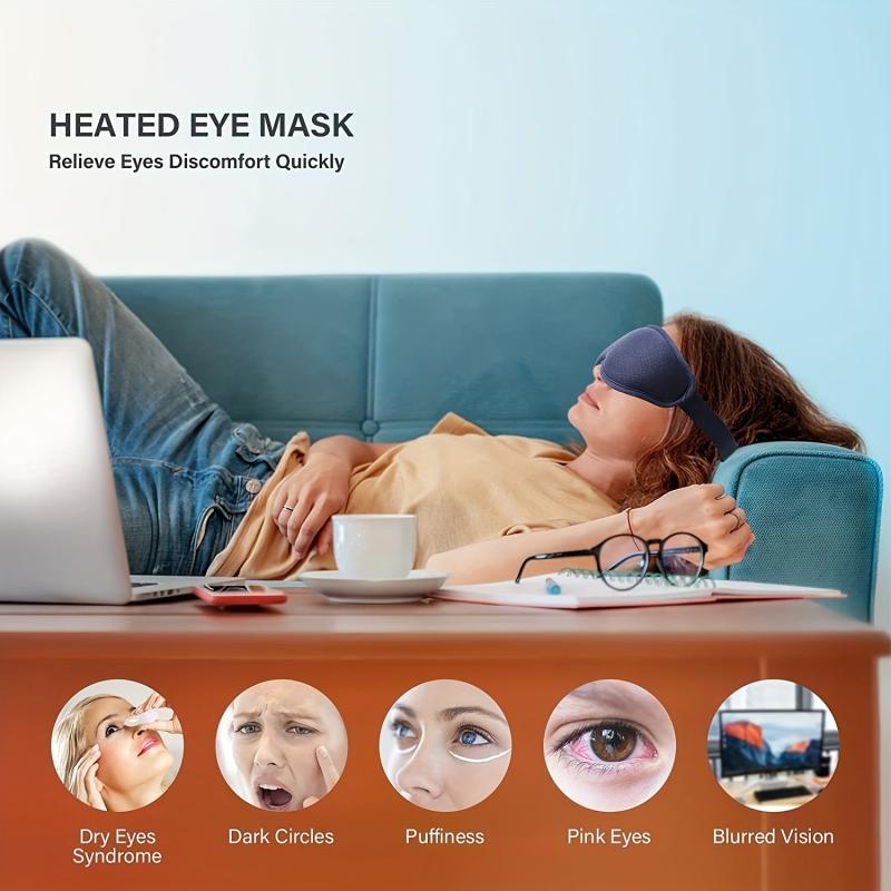 Heatable Sleep Eye Mask Eye Protector For Travel Lunch Christmas