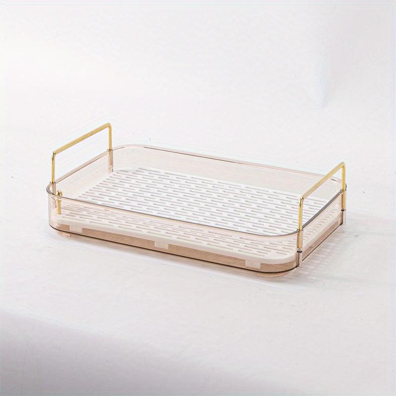Bathroom Counter Organizer with Cosmetic Holder and Storage Shelf