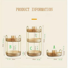 360 Rotating Makeup Organizer High Capacity Clear Make Up Storage