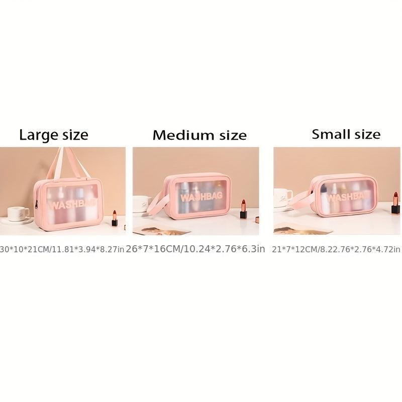 Large Capacity Matte Toiletry Bag w/ Handle