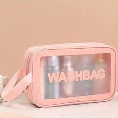 Large Capacity Matte Toiletry Bag w/ Handle