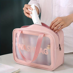 Large Capacity Matte Toiletry Bag w/ Handle