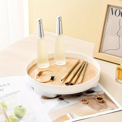 Round Decorative Tray for Perfume Aromatherapy Cosmetic Fruit Storage