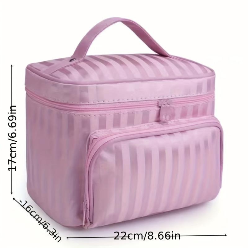 Stylish Portable Cosmetic Bag with Handle & Large Capacity for Women