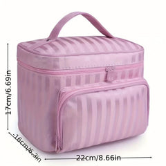 Stylish Portable Cosmetic Bag with Handle & Large Capacity for Women