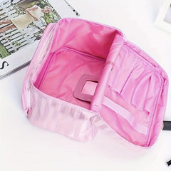 Stylish Portable Cosmetic Bag with Handle & Large Capacity for Women