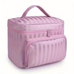 Stylish Portable Cosmetic Bag with Handle & Large Capacity for Women