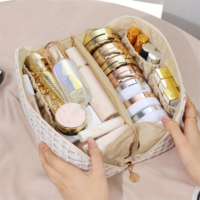 Plaid Travel Makeup Bag Cosmetic Organizer for Women