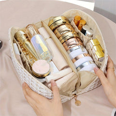 Plaid Travel Makeup Bag Cosmetic Organizer for Women