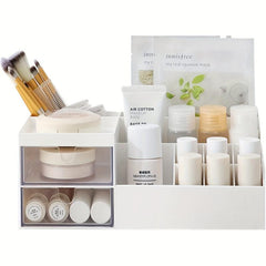 Makeup Storage Desk Organizer for Cosmetics, Jewelry, and Office Supplies