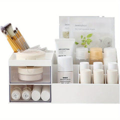 Makeup Storage Desk Organizer for Cosmetics, Jewelry, and Office Supplies