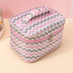 Ripple Pattern Makeup Bag Travel Toiletry Cosmetic Bag Large Capacity