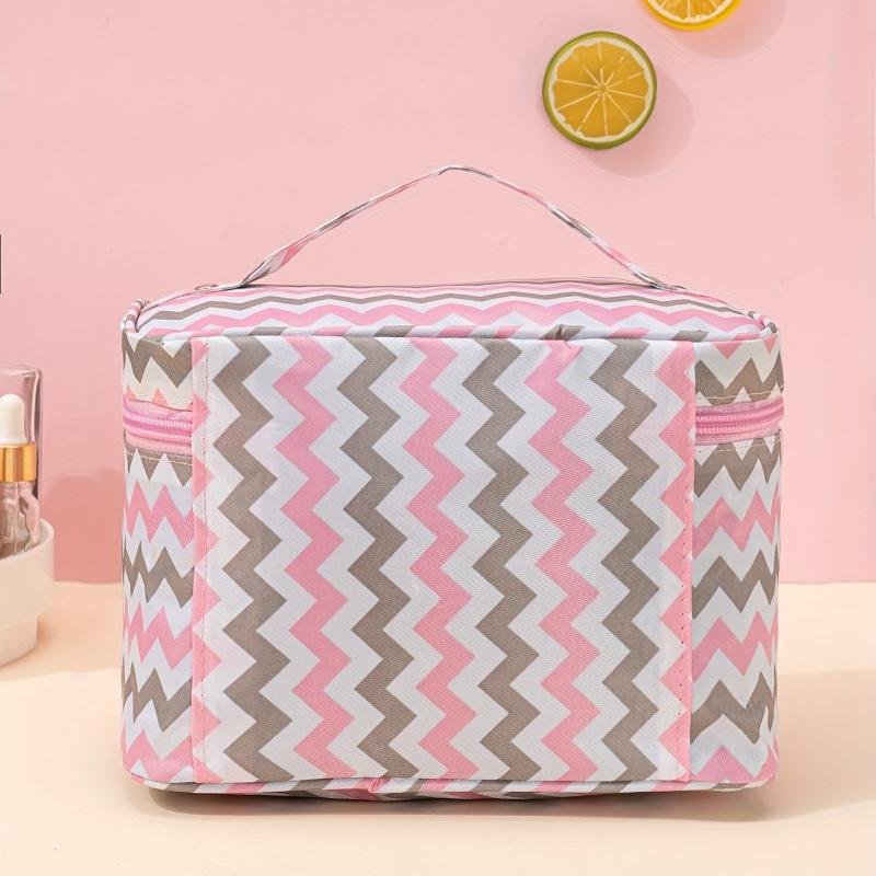 Ripple Pattern Makeup Bag Travel Toiletry Cosmetic Bag Large Capacity
