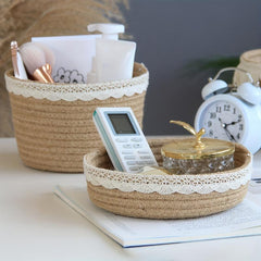 Nordic Cotton Rope Makeup Organizer with Tassel