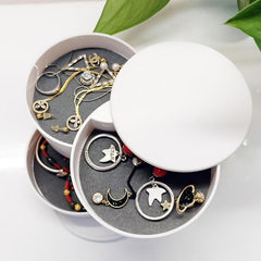 Rotating Desktop Storage Box Hair Accessories Jewelry Makeup Box