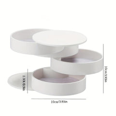 Rotating Desktop Storage Box Hair Accessories Jewelry Makeup Box