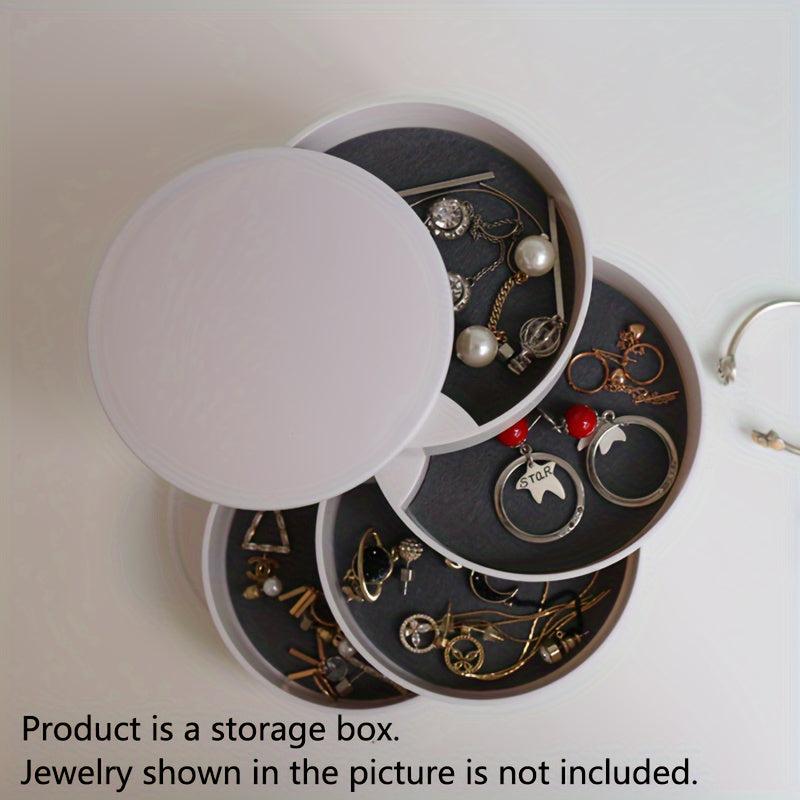 Rotating Desktop Storage Box Hair Accessories Jewelry Makeup Box