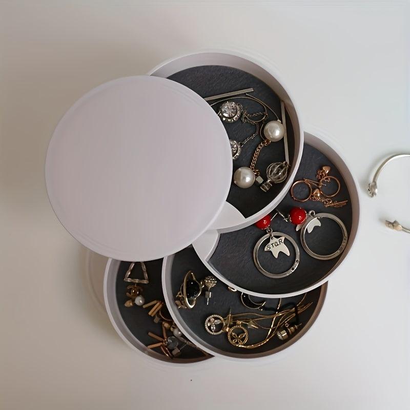 Rotating Desktop Storage Box Hair Accessories Jewelry Makeup Box