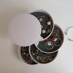 Rotating Desktop Storage Box Hair Accessories Jewelry Makeup Box