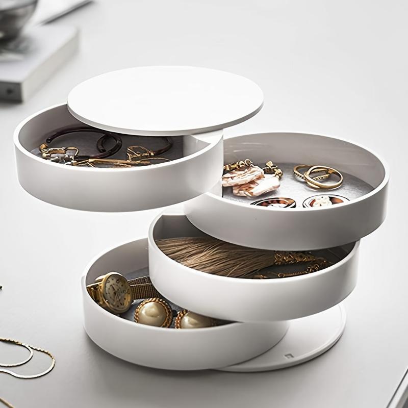 Rotating Desktop Storage Box Hair Accessories Jewelry Makeup Box