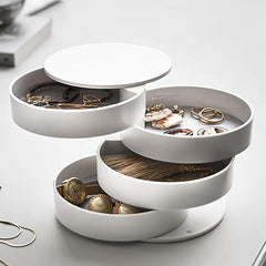 Rotating Desktop Storage Box Hair Accessories Jewelry Makeup Box