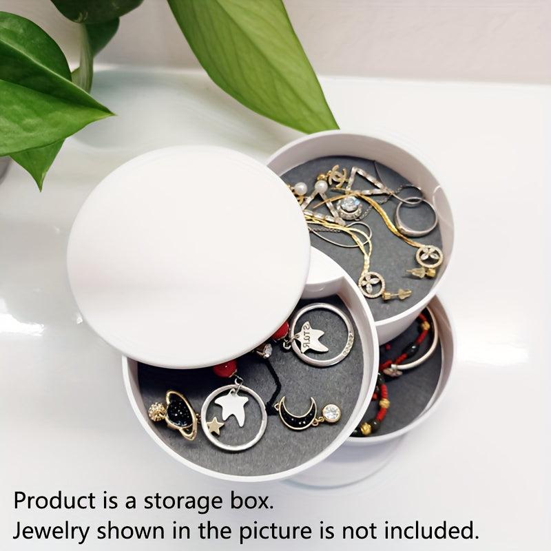 Rotating Desktop Storage Box Hair Accessories Jewelry Makeup Box