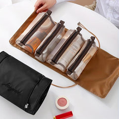 4 in 1 Makeup Bag Toiletry Bag Compact Kit Quick Roll Up Organizer