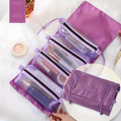 4 in 1 Makeup Bag Toiletry Bag Compact Kit Quick Roll Up Organizer