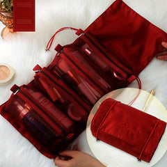 4 in 1 Makeup Bag Toiletry Bag Compact Kit Quick Roll Up Organizer