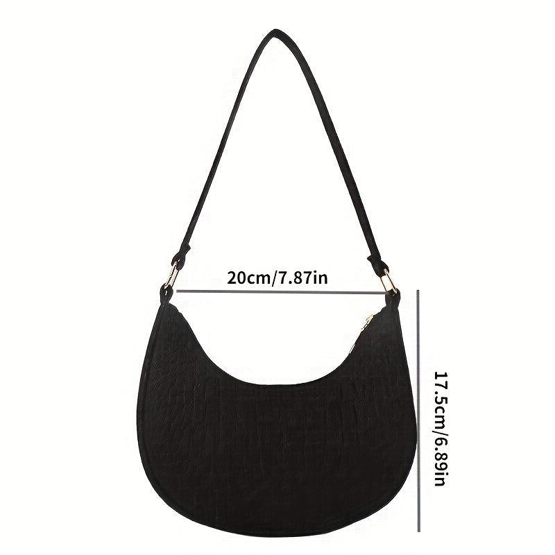 Crocodile Embossed Hobo Bag with Zipper Closure and Coin Purse