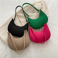 Crocodile Embossed Hobo Bag with Zipper Closure and Coin Purse