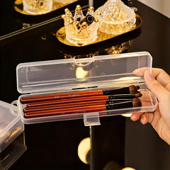Clear Makeup Brush Organizer Cosmetic Box Travel Holder