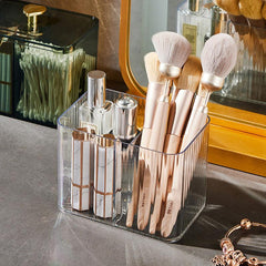 Clear Makeup Organizer Dustproof Storage Box for Cotton Swabs & Pads