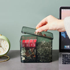 Clear Makeup Organizer Dustproof Storage Box for Cotton Swabs & Pads