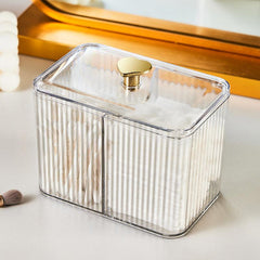 Clear Makeup Organizer Dustproof Storage Box for Cotton Swabs & Pads