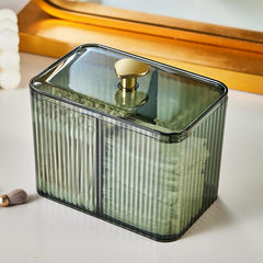Clear Makeup Organizer Dustproof Storage Box for Cotton Swabs & Pads