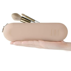 Travel Makeup Brush Holder with Zipper Closure