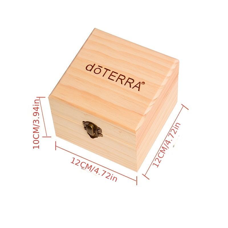 Wooden Essential Oil Box 16pcs 10ml Bottles Empty Roll On Bottle Holder