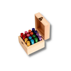 Wooden Essential Oil Box 16pcs 10ml Bottles Empty Roll On Bottle Holder