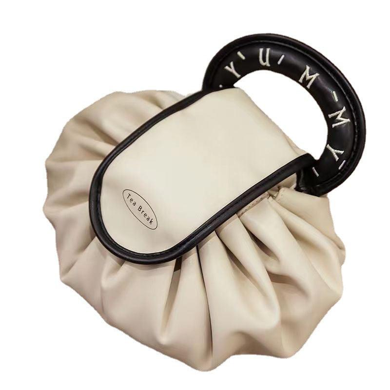 Waterproof Drawstring Cosmetic Bag With Handle Large Capacity Portable Storage