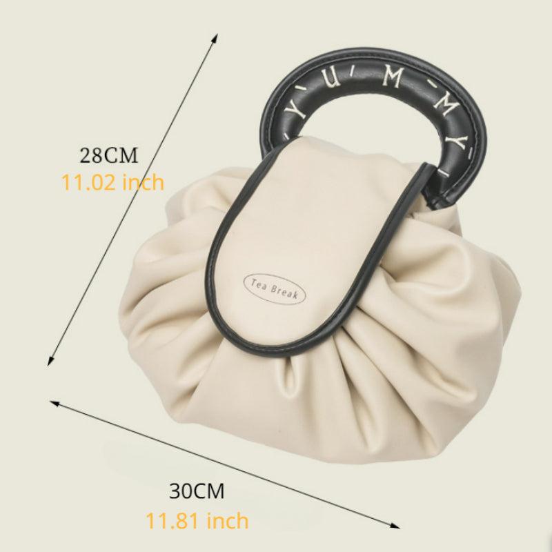 Waterproof Drawstring Cosmetic Bag With Handle Large Capacity Portable Storage