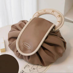 Waterproof Drawstring Cosmetic Bag With Handle Large Capacity Portable Storage