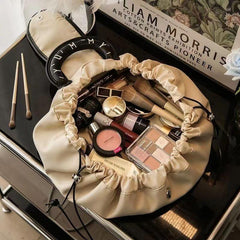 Waterproof Drawstring Cosmetic Bag With Handle Large Capacity Portable Storage